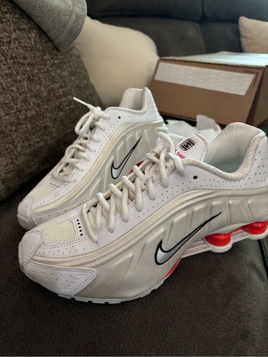 Nike Shoes - Nike shox white and Light Beige Women's Athletic Shoes.size 7 but will fit 6.5